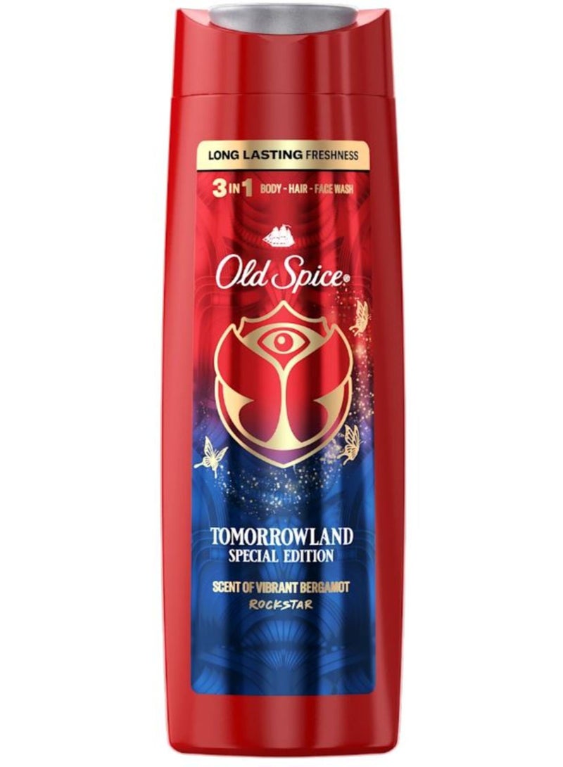Old Spice Tomorrowland Special Edition 3-in-1 Shower Gel - Rockstar Scent of Vibrant Bergamot - Long Lasting Freshness - 400ml - Image 2